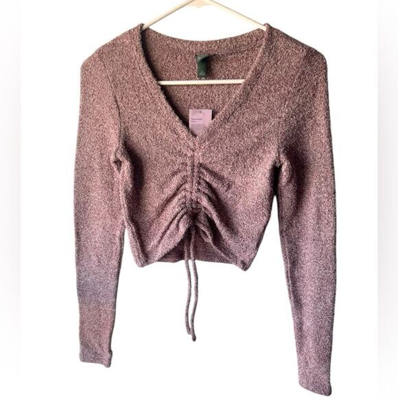 48. WILD FABLE | NWT Plush Adjustable Crop Long Sleeve SZ:S - Picture 2 of 8
